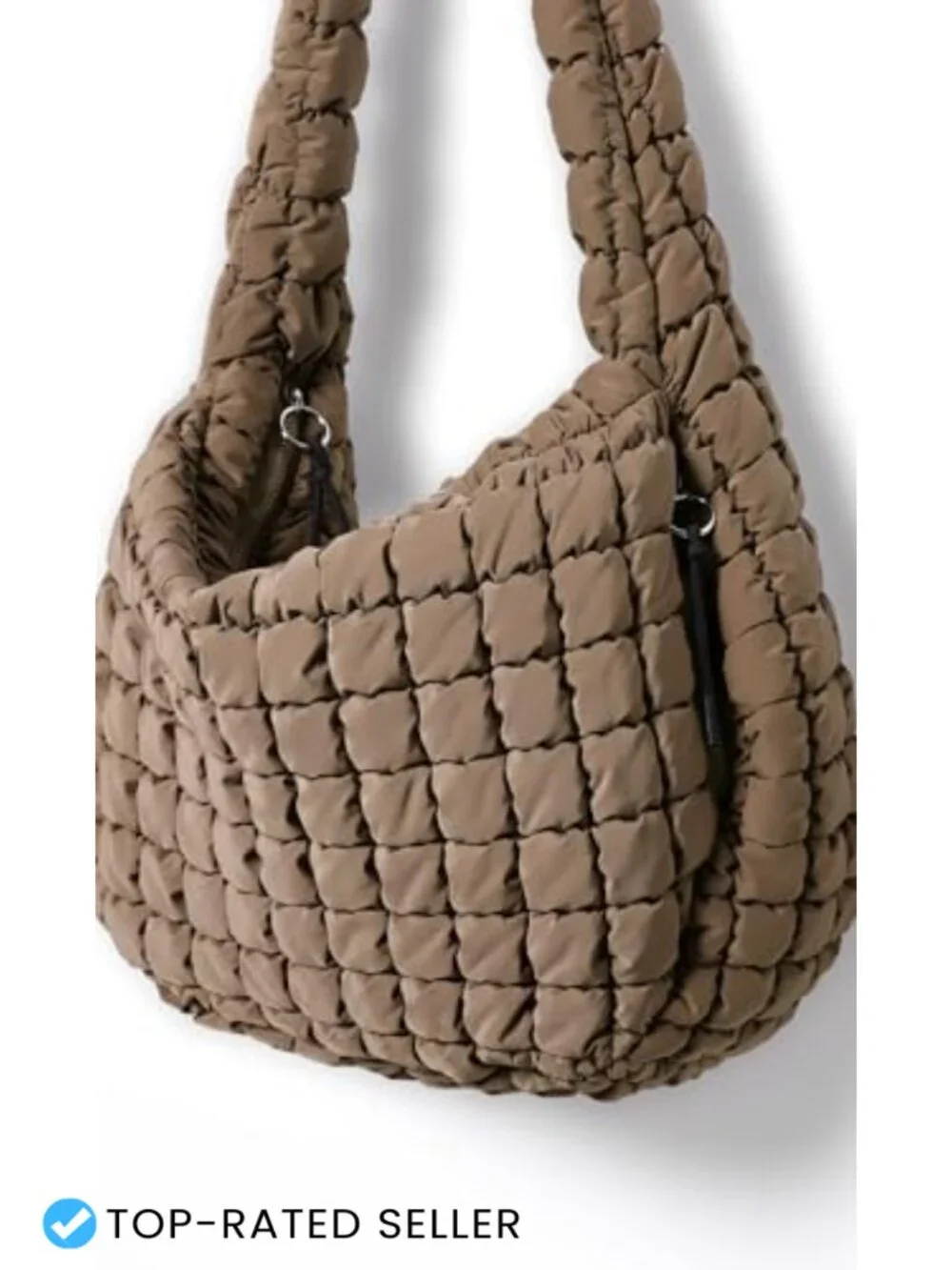 Quilted Quilted Carryall Tote Bag Crossbody Hobo Lightweight Padded Shoulder